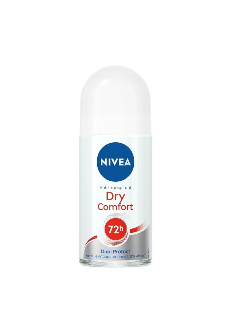 Nivea Dry Comfort Dual Protect Deodorant Anti-Perspirant 72H 50 ml - Image 1